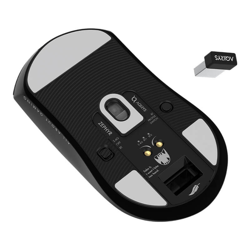 Souris Gamer Aqirys Zephyr, Dual Wireless, 26 000 DPI (Noir)