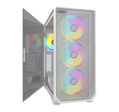 Boitier Gamer Moyen tour Aqirys Arcturus Pro White - EATX - 4 Fans - ARGB