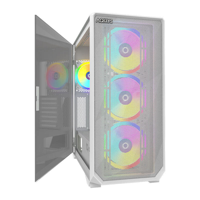 Boitier Gamer Moyen tour Aqirys Arcturus Pro White - EATX - 4 Fans - ARGB