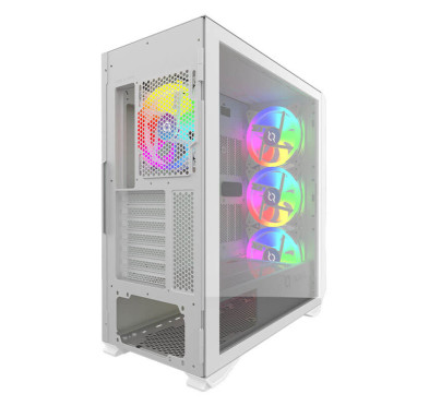 Boitier Gamer Moyen tour Aqirys Arcturus Pro White - EATX - 4 Fans - ARGB