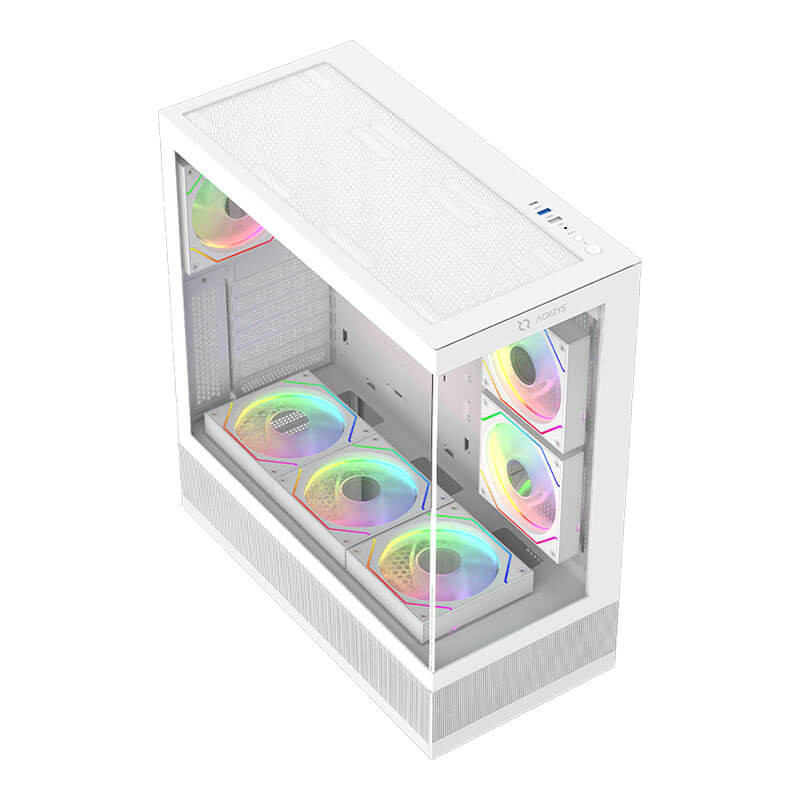 Boitier Gamer Moyen tour Aqirys ANTLIA - ATX - 6 Fans - ARGB White