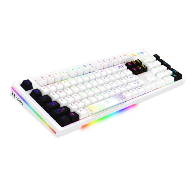Clavier Mécanique AQIRYS ALUDRA, 100% Anti-ghosting, RGB Blanc
