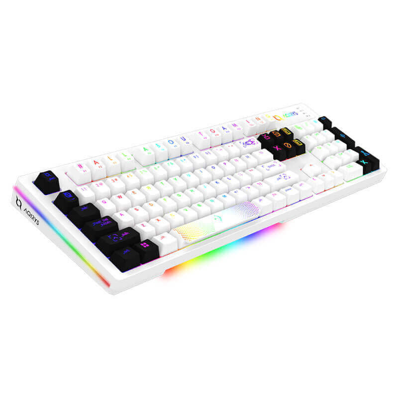 Clavier Mécanique AQIRYS ALUDRA, 100% Anti-ghosting, RGB Blanc Clavier Mécanique AQIRYS ALUDRA, 100% Anti-ghosting, RGB Blanc