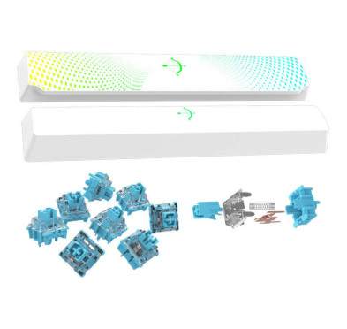 Clavier Mécanique AQIRYS ALUDRA, 100% Anti-ghosting, RGB Blanc
