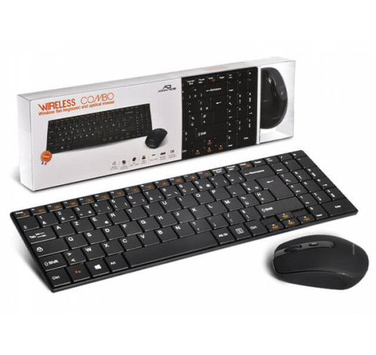 Pack Clavier & souris Sans Fil - Advance SLIM COMPACT -