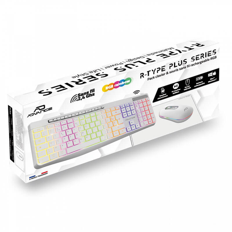 Pack Clavier & souris Sans Fil - Advance R-TYPE PLUS Pack Clavier & souris Sans Fil - Advance R-TYPE PLUS