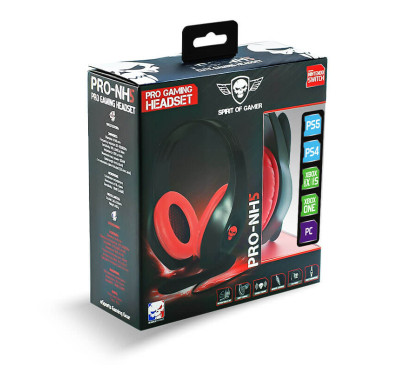 Casque Gamer Spirit of Gamer PRO-NH5 Switch - Noir & rouge