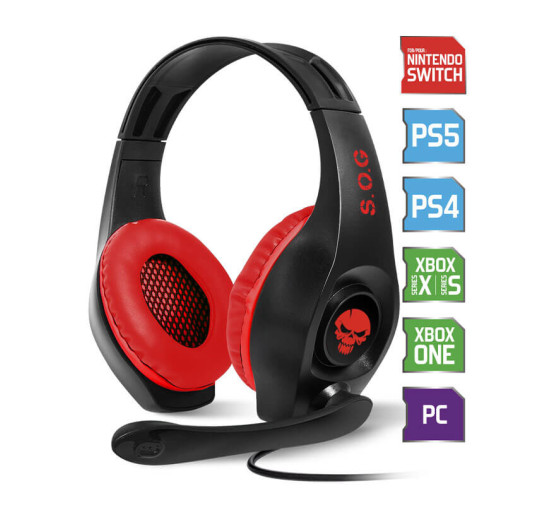 Casque Gamer Spirit of Gamer PRO-NH5 Switch - Noir & rouge