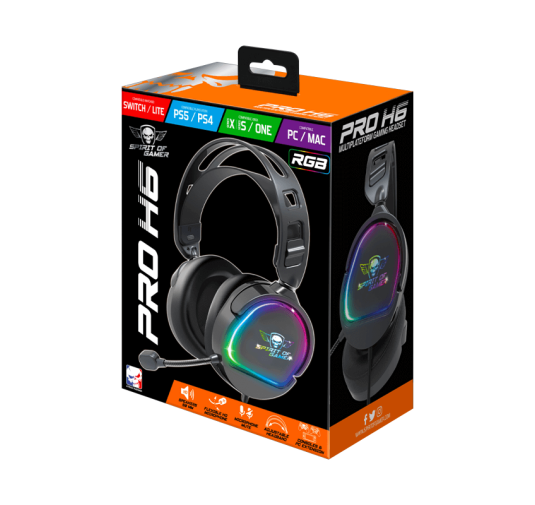 Casque micro Gamer Spirit of Gamer PRO-H6 DARK- RGB