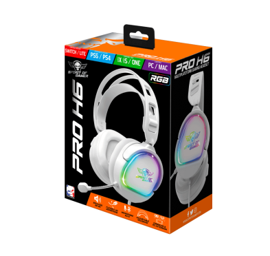 Casque Gamer Spirit of Gamer PRO-H6 ARTIC RGB - White