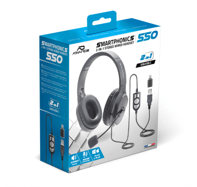 Casque micro Filaire - Advance SMARTPHONICS 550 - Black