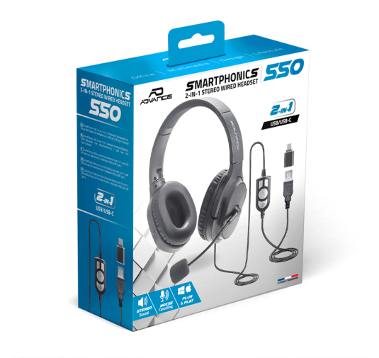 Casque micro Filaire - Advance SMARTPHONICS 550 - Black