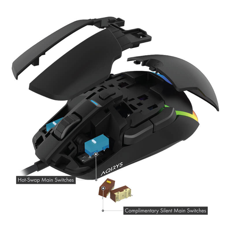 Souris Gaming Aqirys Lynx, 6 boutons, 16000 DPI - RGB Souris Gaming Aqirys Lynx, 6 boutons, 16000 DPI - RGB