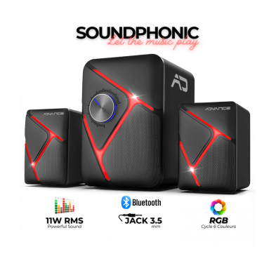 Speaker Bluetooth - Advance Soundphonic 11W RMS - RGB