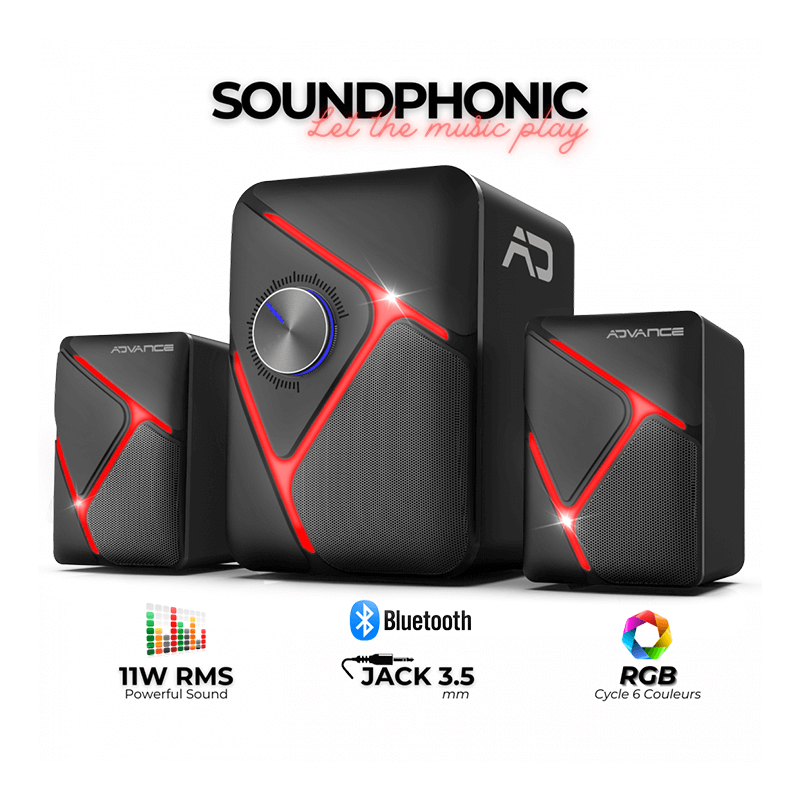 Speaker Bluetooth - Advance Soundphonic 11W RMS - RGB