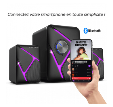 Speaker Bluetooth - Advance Soundphonic 11W RMS - RGB