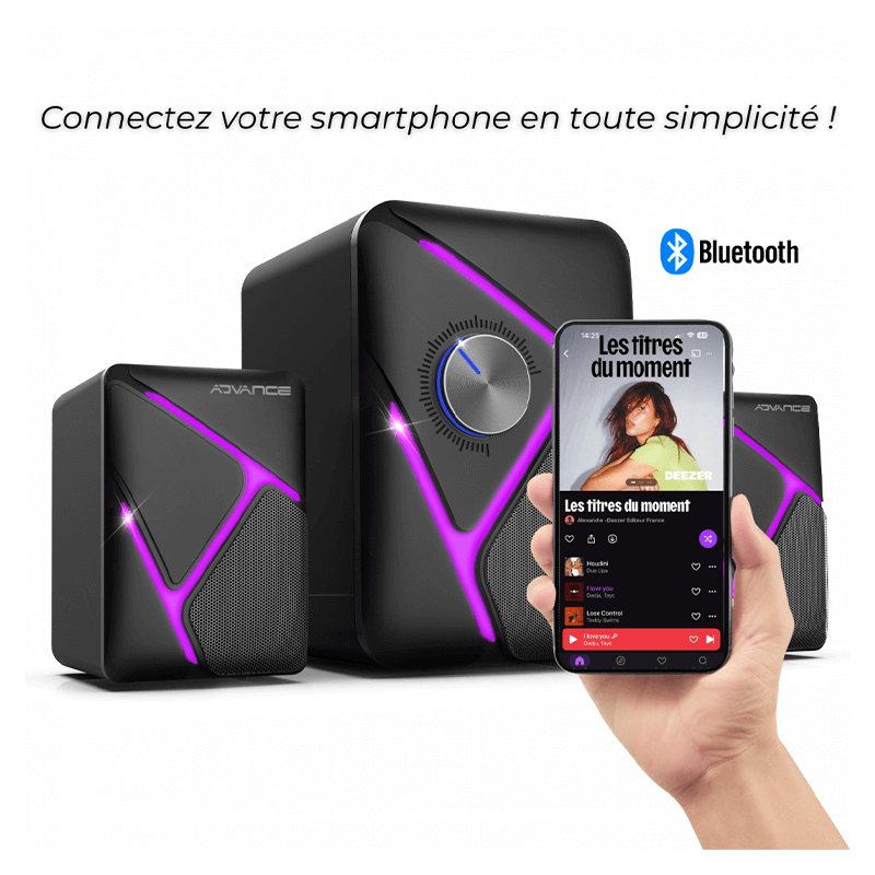 Speaker Bluetooth - Advance Soundphonic 11W RMS - RGB
