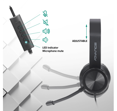 Casque micro Filaire 3en1 - Advance SMARTPHONICS 750