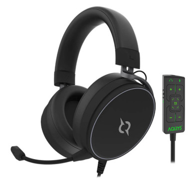 Micro Casque Gamer Aqirys SAGITTA Surround 7.1, Deep-Bass - Black