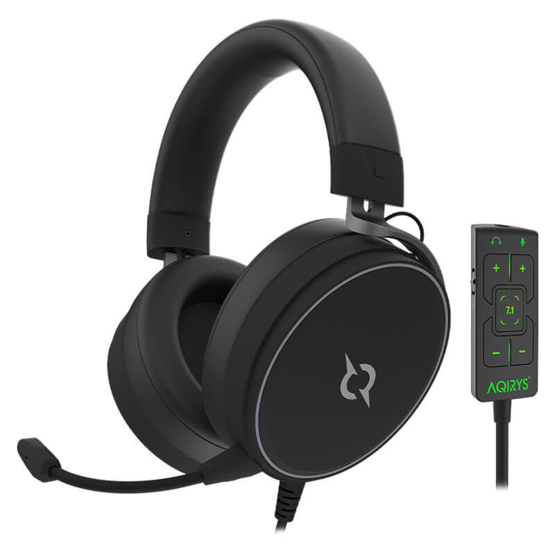Micro Casque Gamer Aqirys SAGITTA Surround 7.1, Deep-Bass - Black
