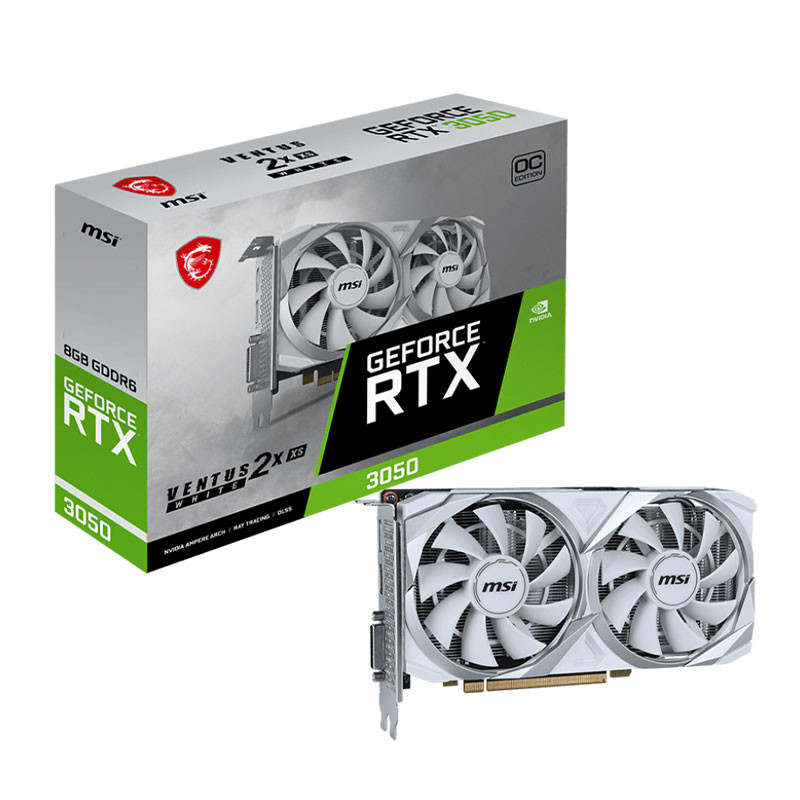 Carte graphique msi RTX 3050 VENTUS 2X XS 8Go OC - White