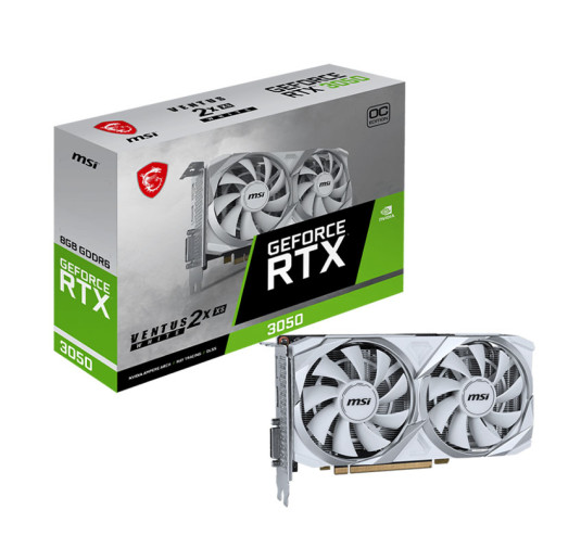 Carte graphique msi RTX 3050 VENTUS 2X XS 8Go OC - White