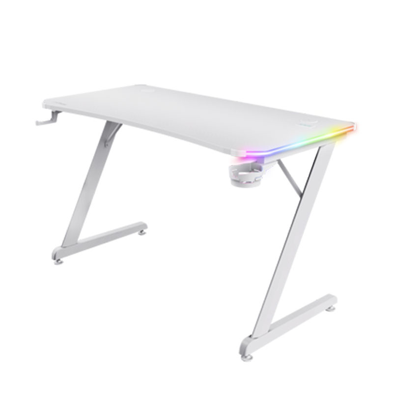 Bureau Gamer TRUST Luminus RGB GXT709W - White Bureau Gamer TRUST Luminus RGB GXT709W - White