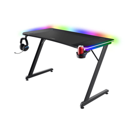 Bureau Gamer TRUST Luminus Pro RGB GXT710 - Black