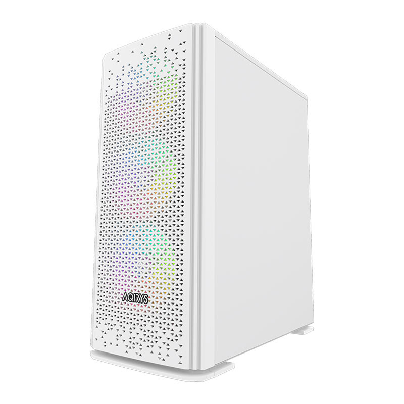 Boitier AQIRYS Gacrux, ATX, 4 Fans, RGB - White