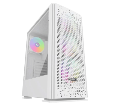 Boitier AQIRYS Gacrux, ATX, 4 Fans, RGB - White
