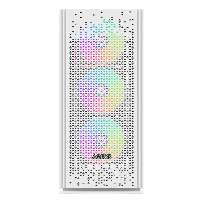 Boitier AQIRYS Gacrux, ATX, 4 Fans, RGB - White