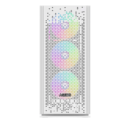 Boitier AQIRYS Gacrux, ATX, 4 Fans, RGB - White