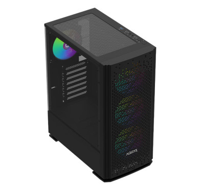 Boitier Aqirys GACRUX, 4 Fans, ATX, RGB - Noir