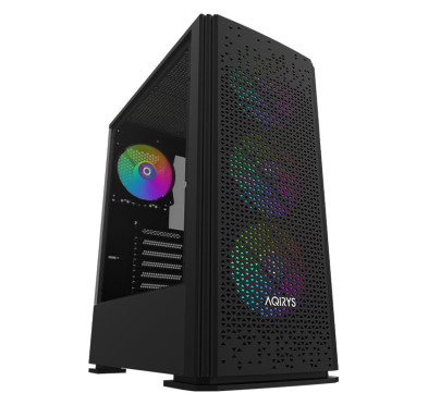 Boitier Aqirys GACRUX, 4 Fans, ATX, RGB - Noir