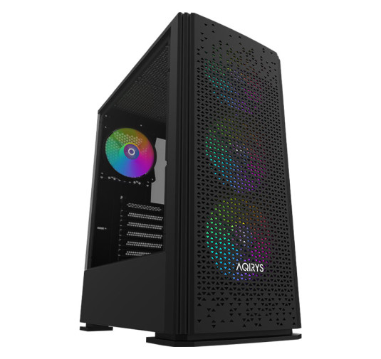 Boitier Aqirys GACRUX, 4 Fans, ATX, RGB - Noir