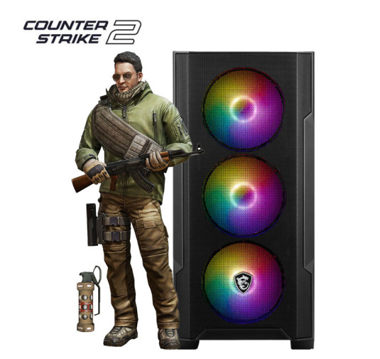 Pc Gamer CS 2, Ryzen 5, RTX 3050 VENTUS 2X OC, 16Go, 512Go SSD