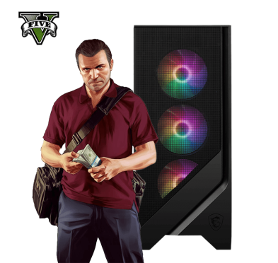 Pc Gamer GTA 5, Ryzen 5-7600, RTX 4060 WINDFORCE, 32Go, 512G SSD