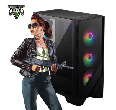 Pc Gamer GTA 5, Ryzen 5-7600, RTX 4060 WINDFORCE, 32Go, 512G SSD
