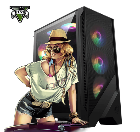 Pc Gamer GTA 5, Ryzen 5-7600, RTX 4060 WINDFORCE, 32Go, 512G SSD