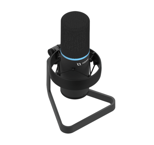 Microphone Gamer AQIRYS MARINER, Condensateur à clectret - Black RGB