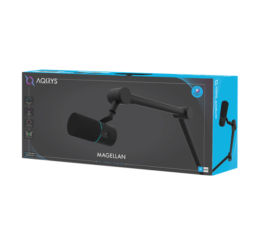 Micro Gamer streaming AQIRYS MAGELLAN, Cardioïde - Black