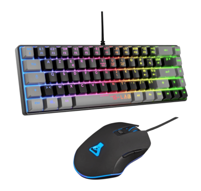 Pack Gamer clavier et souris The G-LAB COMBO HYDROGEN BKG