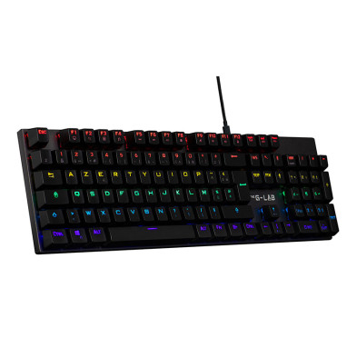 Clavier mécanique switch bleu The G-LAB KEYZ CARBON EX - Noir