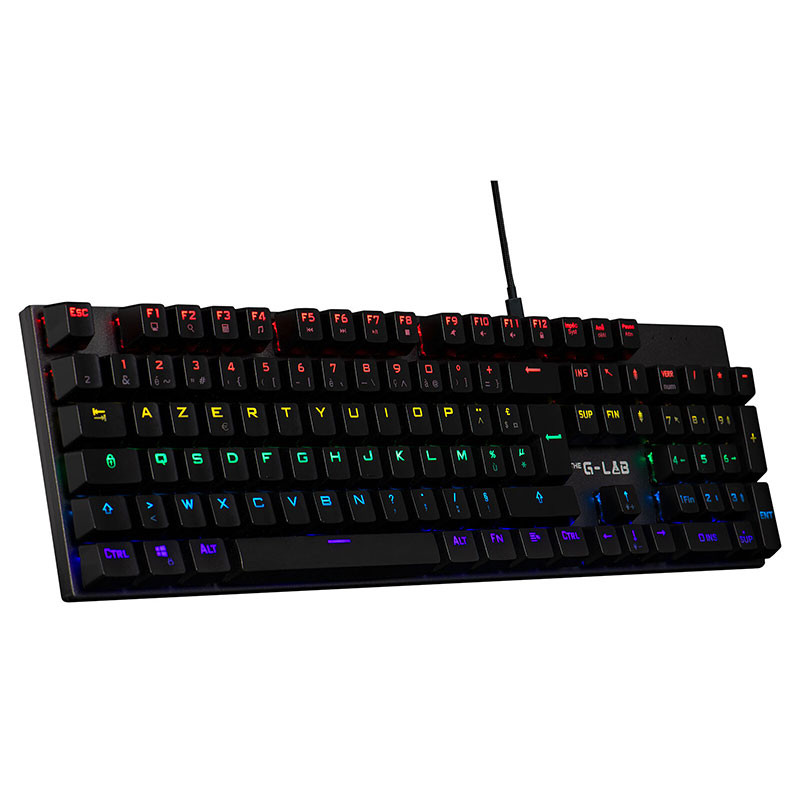 Clavier mécanique switch bleu The G-LAB KEYZ CARBON EX - Noir Clavier mécanique switch bleu The G-LAB KEYZ CARBON EX - Noir
