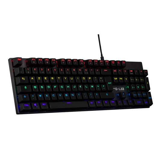 Clavier mécanique switch bleu The G-LAB KEYZ CARBON EX - Noir