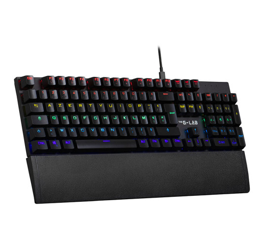 Clavier mécanique switch bleu The G-LAB KEYZ CARBON EX - Noir