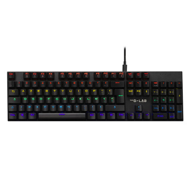 Clavier mécanique switch bleu The G-LAB KEYZ CARBON EX - Noir