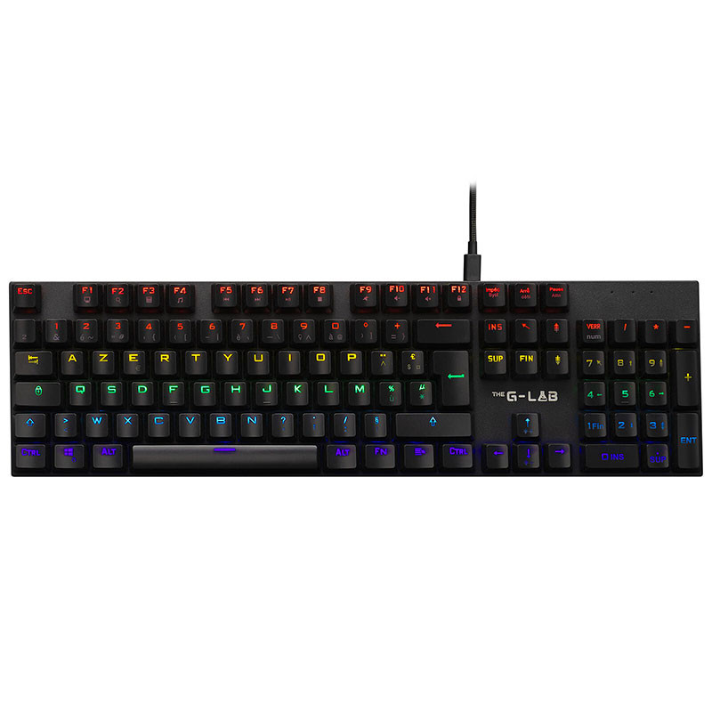 Clavier mécanique switch bleu The G-LAB KEYZ CARBON EX - Noir Clavier mécanique switch bleu The G-LAB KEYZ CARBON EX - Noir