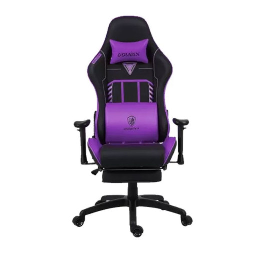 Chaise Gamer Dowinx LS6670 avec Repose-Pieds - Noir & Violet