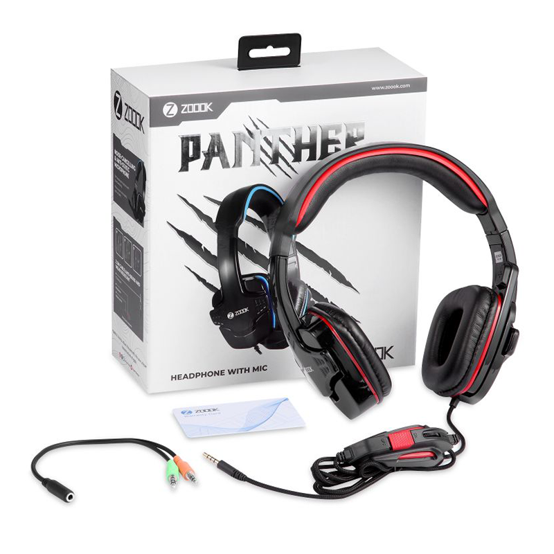 Micro casque Filaire ZOOOK Panther Jack - Noir Micro casque Filaire ZOOOK Panther Jack - Noir